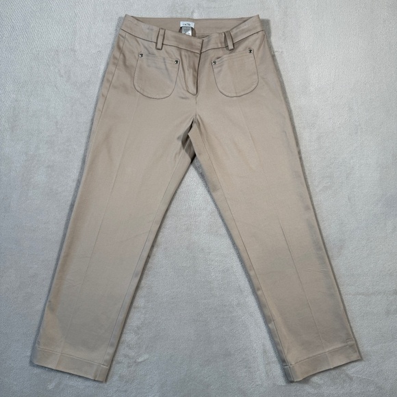 Vintage Cache Pants Womens Size 2 Beige Capri Y2K NWT - Picture 1 of 15
